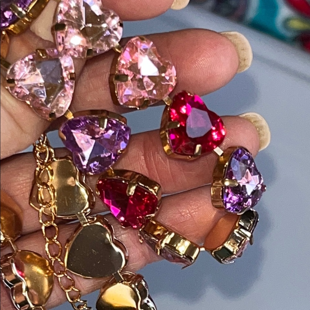Heart-Shaped Pink and Purple Necklace - Picture 11 of 11